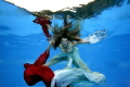 this is made in fresh water pool in Germany, Katharina Kathari as artist, she is doing experimantal dances with water and veils