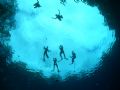 Wide angle shot in the Blue Hole Vanuatu Beautiful clear fresh water. Free dive to 12 meters.