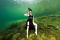 007 Bond Girl under Water - This Photo was taken on Corsica Island in a clear mountain Lake!