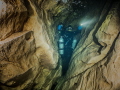 Diver in the Fontaine del Truffe in France. One of my favorite caves in this region. Diver in the Fontaine del Truffe in France. One of my favorite caves in this region.