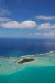 Aerial view of Aitutaki lagoon, Cook Islands
