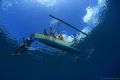 Catamaran used by local fishermen of Maya Island, Indonesia.. e900 with INON fisheye.. 2 meters from the surface..