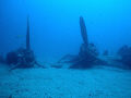 a P38 lighting wreck sunk in 1945, 40m deep