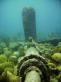 The prop shaft on the wreck of the Kate, a steamer that sunk in 1878.