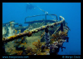 The bow of the Sea Star wreck off the coast of Freeport, Grand Bahamas.
