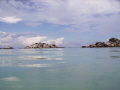 Surfacing to a millpond sea with an almost cartoon panorama, Taken with Dc500