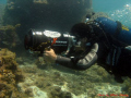 this image taken by canon powershot A720is,with natural light!
he was taking an underwater video to be broadcasted in one of indonesian television channel (Metro TV).