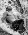 A photo shoot for St. Vincent Tourism Authority, 'The Pond' waterfall, St. Vincent.