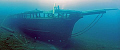 Starboard side of the Arabia in Tobermory, Canada.
This picture is the result of stitching together 7 wide angle pictures.
The 131' Arabia sunk in 1884 at a depth of 105'. Visibility this day was approximately 50'.