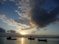Sun down on the end of an amazing diving day in fiji