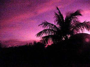 Sunset through a UR filter at the Saipan Grotto by M. Dalsaso 