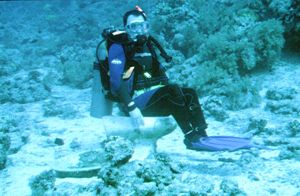 When you gotta go - - - - - .  Yolanda reef, Red Sea by Peter Harris 