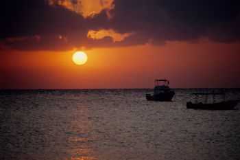 Cozumel - Dive Palancar shutting it down for the night.  ... by Ian Brooks 