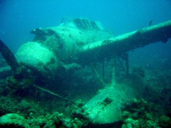 Japanese Float Plane WWII. Taken @ Palau, Sony P5 digital. by Hilal Matta 