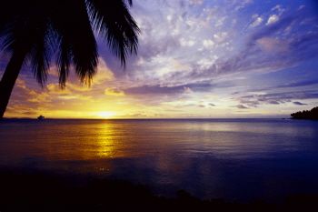 Sunset at Truk Lagoon by Eric Bancroft 