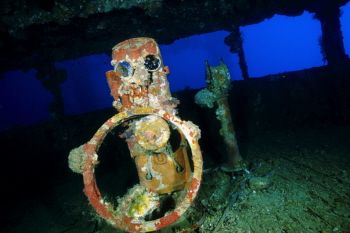 Bridge of the Nippo Maru, Truk Lagoon by Eric Bancroft 