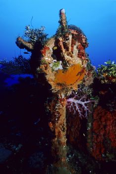 Ships telegraph on the Seiko Maru, Truk Lagoon by Eric Bancroft 