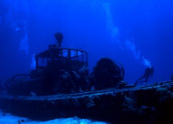 The Wreck of the Doc Poulson in the Cayman Islands.  The ... by Robyn Lynn Churchill 