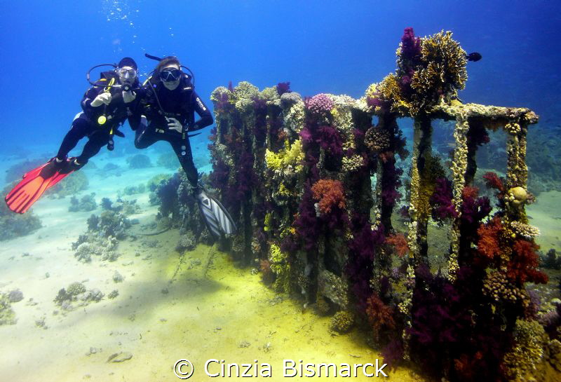 Kathrin&Stefan & the container of Yolanda Reef by Cinzia Bismarck 