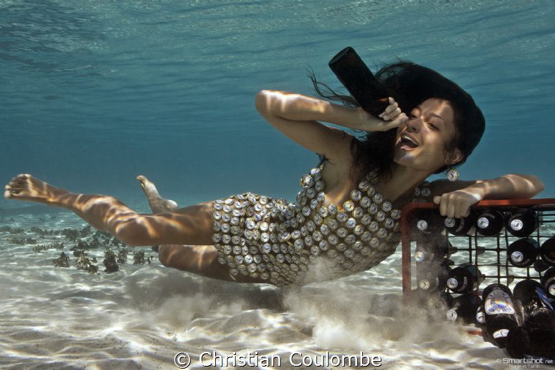 Home made dress with beer caps. by Christian Coulombe 