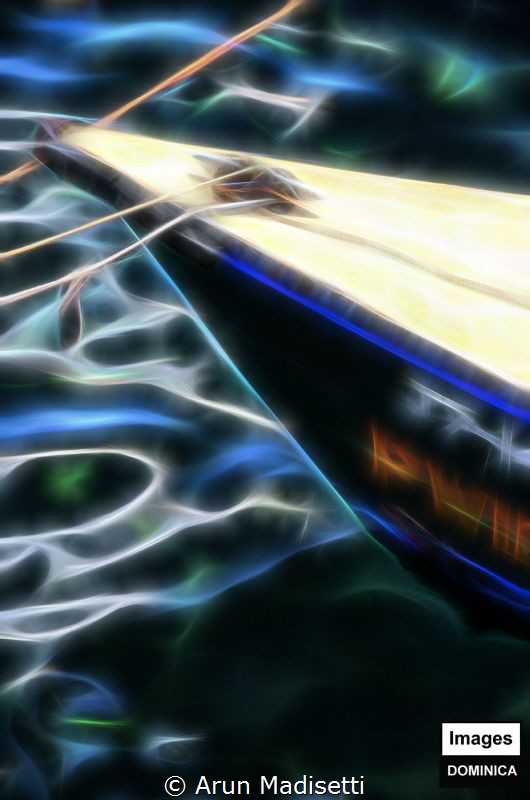 Boat on the water by Arun Madisetti 