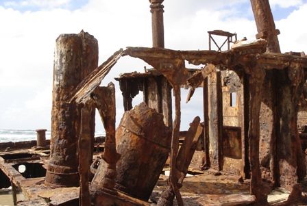 Maheno Wreck, Fraser Island Australia. This retired passe... by Jayne Breckon 