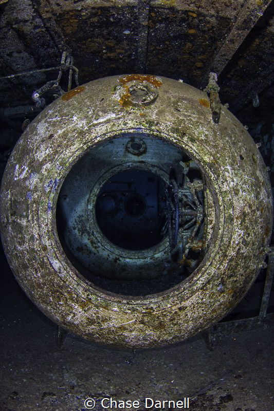 Decompression Chamber on the Ex-USS Kittiwake! 
West Sid... by Chase Darnell 