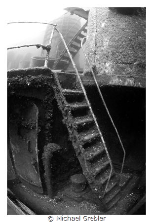 Stairs on the starboard side of the Niagara II sunk near ... by Michael Grebler 