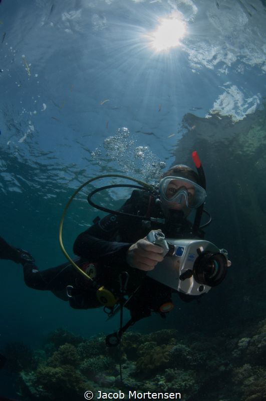 My buddy suddenly came in front of my lens I struggled a ... by Jacob Mortensen 