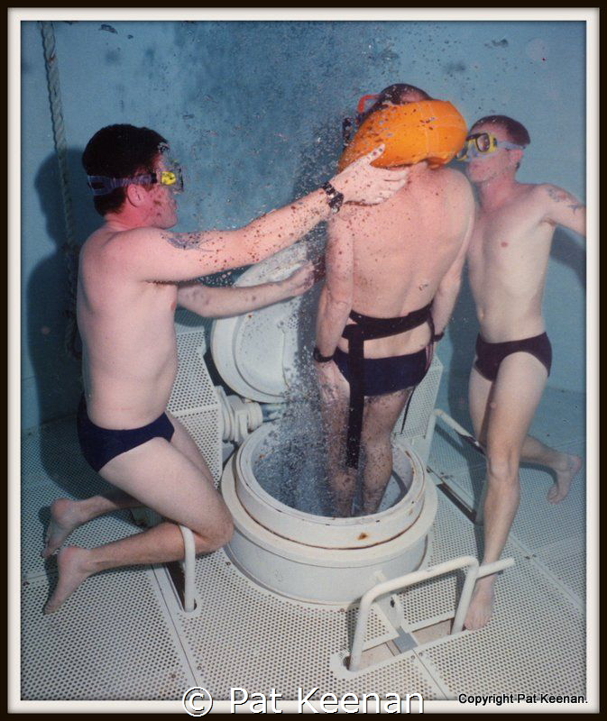 Sub-mariner carries out 'free ascent' (from 20metres deep... by Pat Keenan 