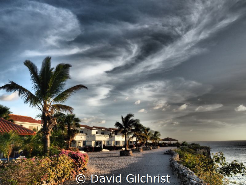 View at the Marazul Dive a Resort, Curacao. by David Gilchrist 