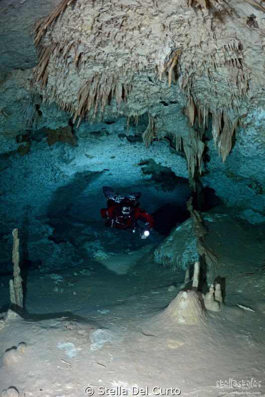 "Light Blue Water" - Caracol cave, Mexico by Stella Del Curto 