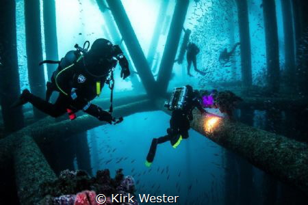 Long Beach oil rigs, California. by Kirk Wester 
