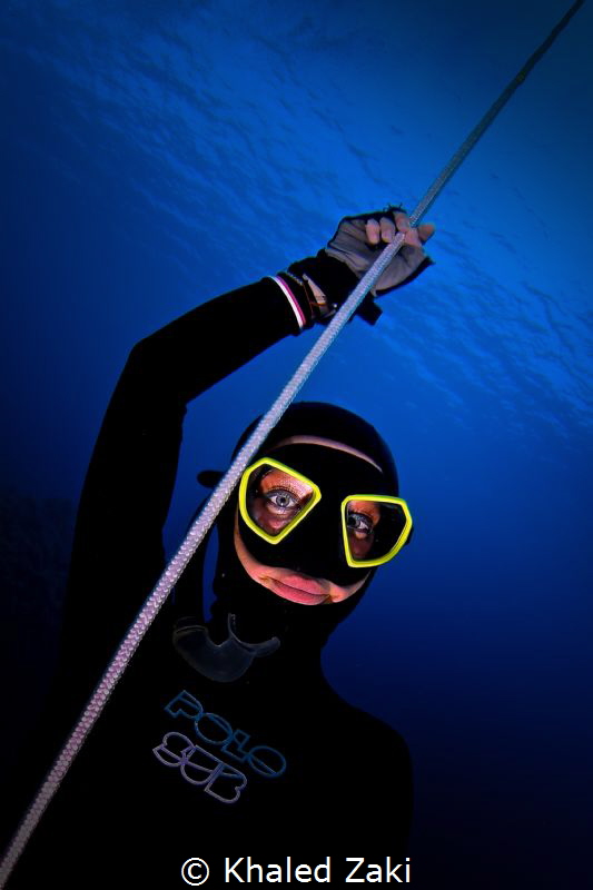 Lady &  Blue    Red Sea Sharm ElShaikh by Khaled Zaki 