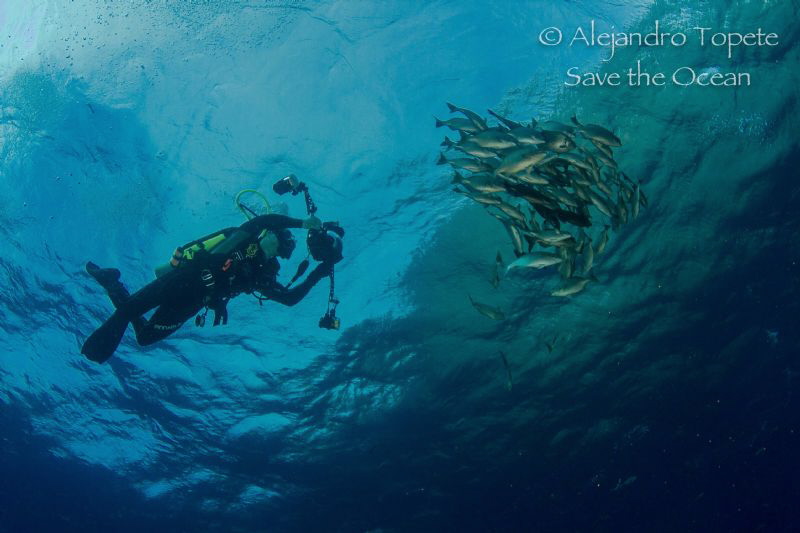 Poncho shoting,Isla Wolf Galápagos by Alejandro Topete 