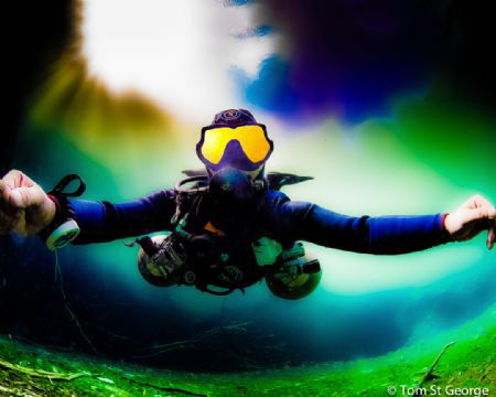 A sidemount shakedown dive in Cenote Carwash, Tulum, Mexico by Tom St George 