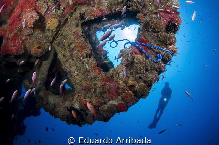 Dragon Wreck. That's a dredger ship. The image shows the ... by Eduardo Arribada 