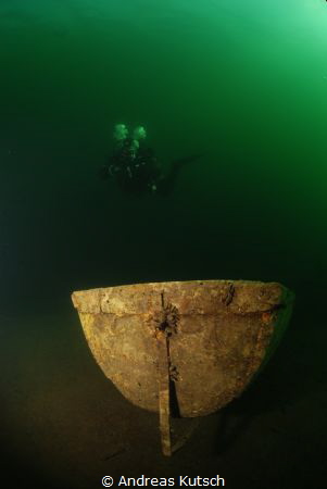 small wreck at geiseltalsee by Andreas Kutsch 