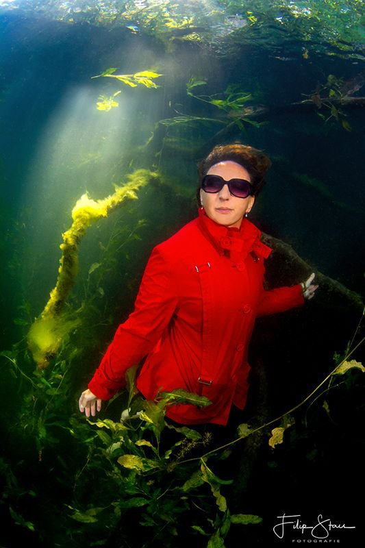 "Jungle red", Put van Ekeren, Belgium, model: Marlène Ter... by Filip Staes 