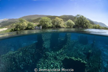 Lake of Capo D'Acqua - The windmills are submerged by Immacolata Moccia 