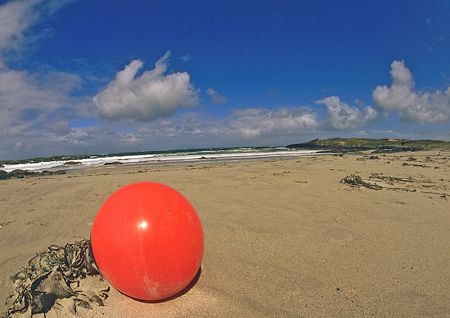 Red buoy - fisherman's buoy washed up on Connemara beach.... by Mark Thomas 