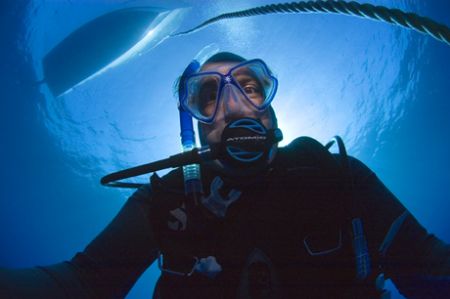 Self portrait in wide angle. by Andy Lerner 