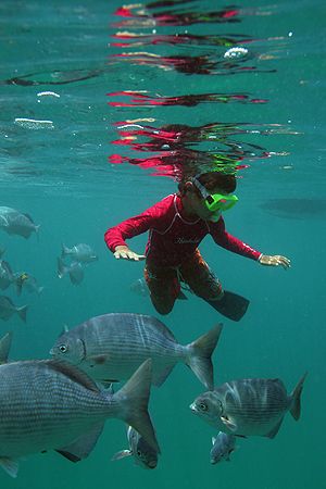 Welcome to the underwater world kid. Remember those days ... by Tyania Diffin 
