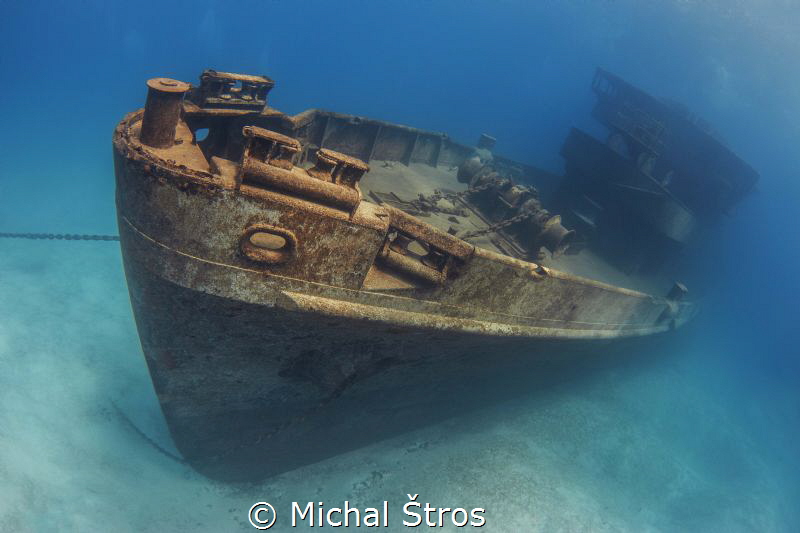 Lonely USS Kittiwake prior to Hurricane Nate by Michal Štros 