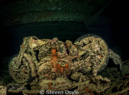 Wreck of the SS Thistlegorm, Red Sea, Egypt. BSA motorbik... by Steven Doyle 