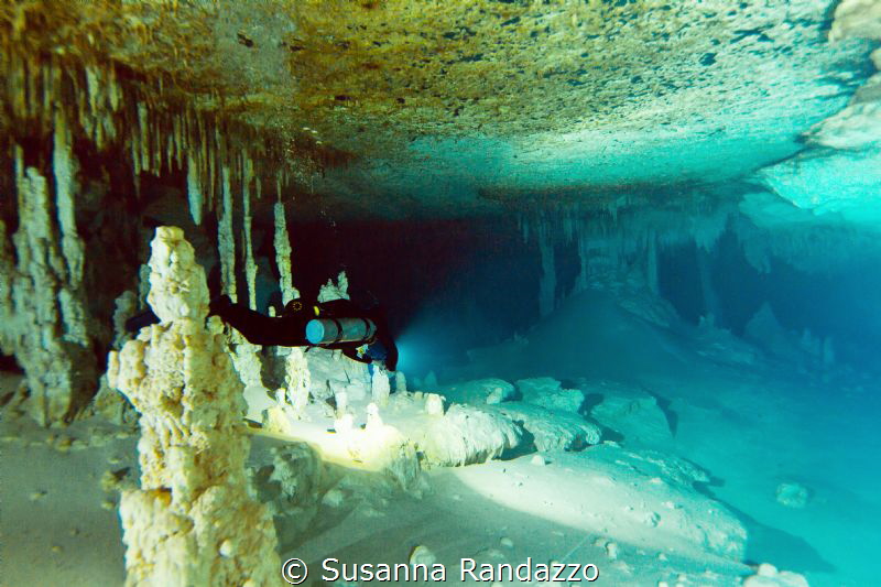 awesome majesty of underwater cave environment by Susanna Randazzo 