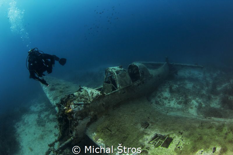 German WWII bomber Junkers 87 R-2 (Stuka) at Zirje island by Michal Štros 