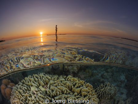 Sunset paddle by Joerg Blessing 