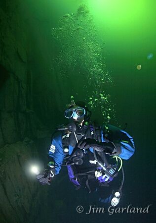 Deep and Cold - Heather ascending from the depths of a No... by Jim Garland 