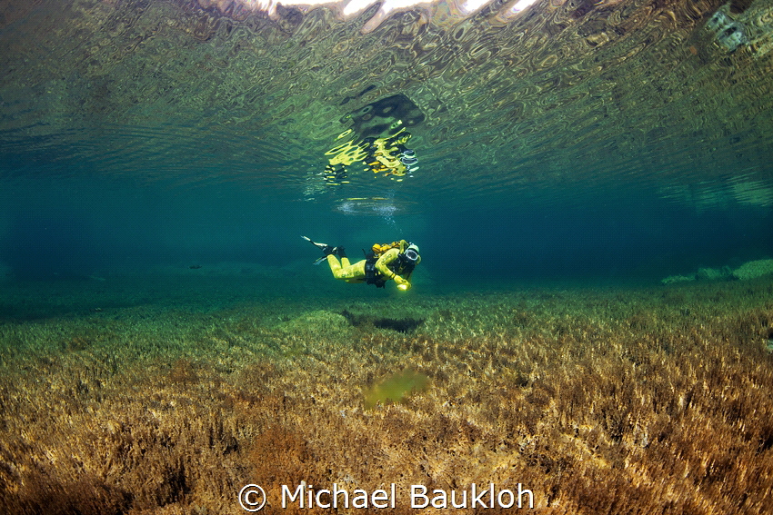 Floating in crystal water by Michael Baukloh 